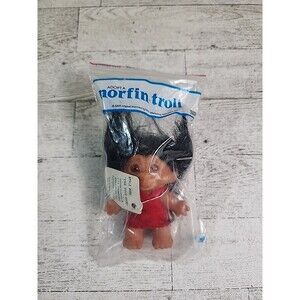 1980s Norfin Dam Troll Doll 3" The Tiny Ones Bagged Style #502 w/ TAG